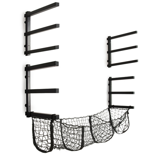 Lumber Rack Wood Storage Levels up to 260LBS Perfect for Wood Organized Including Cuts Off Basket Storage (4 Packs Lumber Rack)